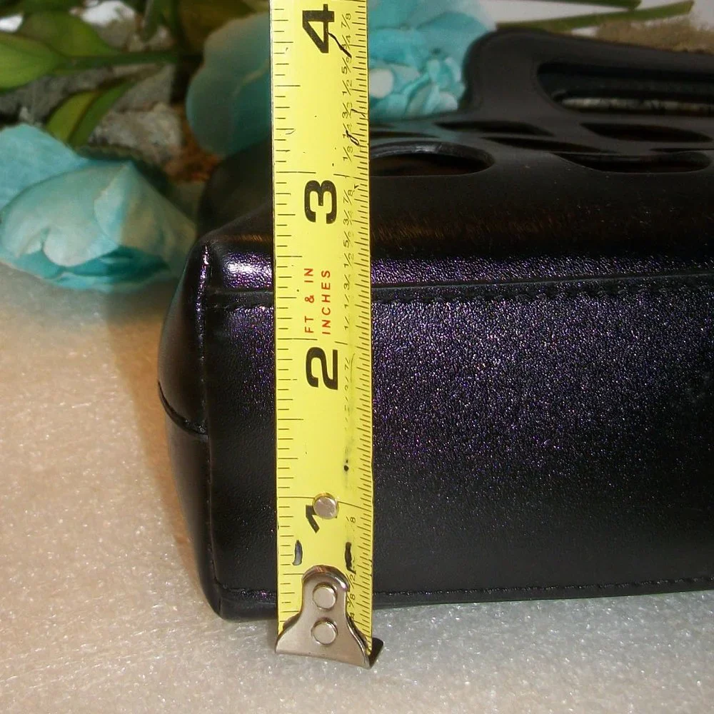 SOLD! Timmy Woods Beverly Hills Collection Black Clutch 14" x 6" Removable Liner - Picture 13 of 13